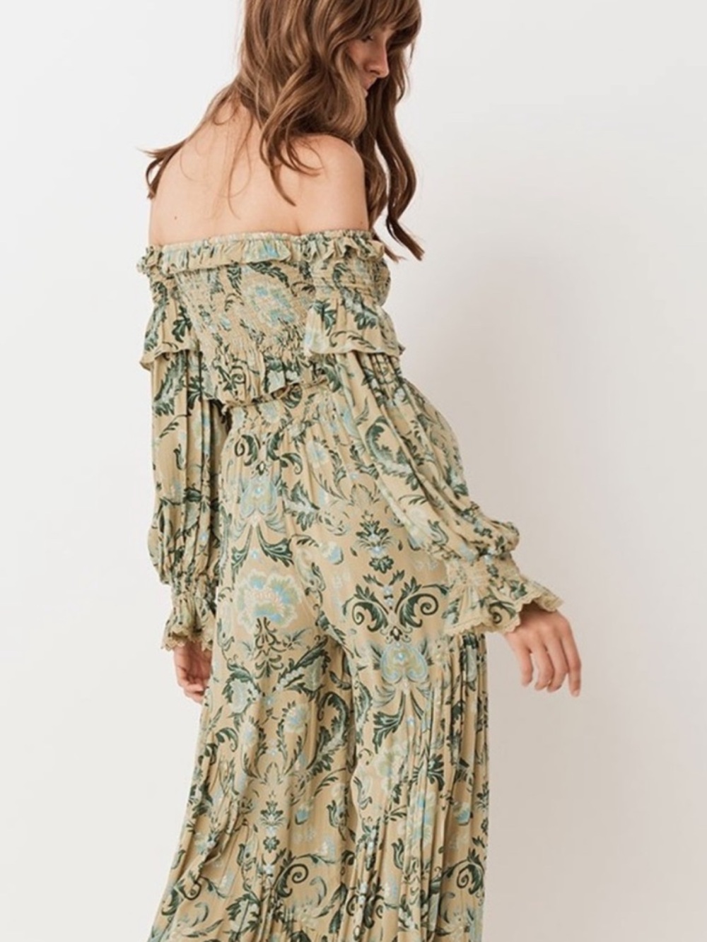 NWT Spell & the Gypsy aurora peasant crop top in Avocado size XS - Picture 4 of 12